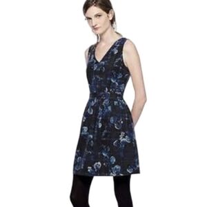 Anthropologie Thakoon Charcoal Blue Rose Cotton Flannel Sleeveless Dress Size 4
